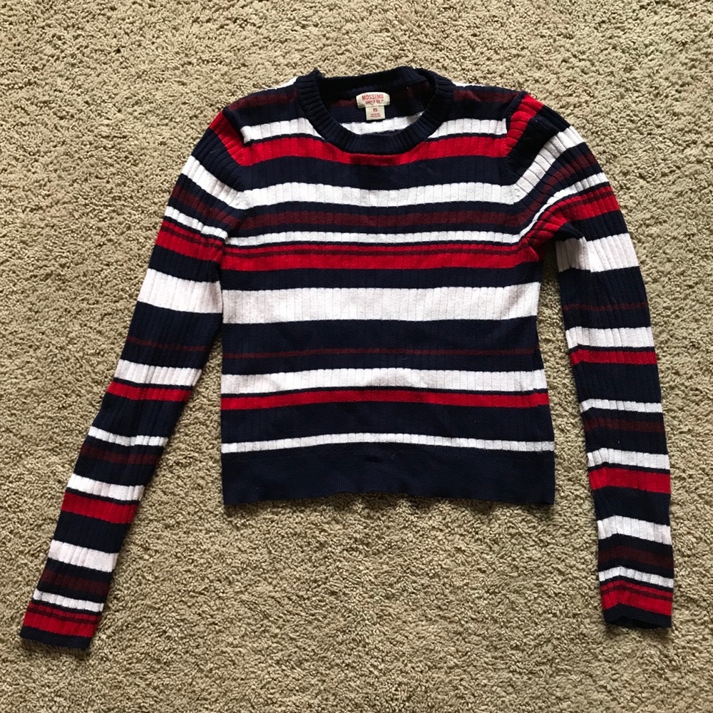 Striped cropped sweater